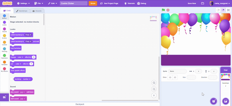 Draw the cookie sprite gif
