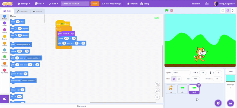 Scrolling background bonus 1 gif