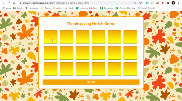 Thanksgiving Coding Activity Gif