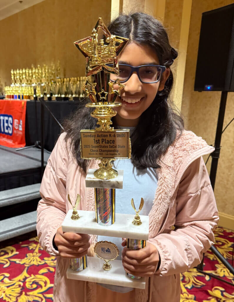 Charvi at chess tournament