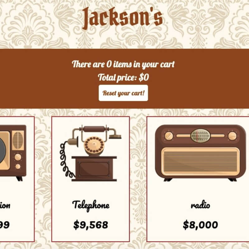 Jackson's shop project