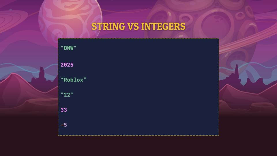 Python strings vs. integers