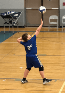 Ted playing volleyball