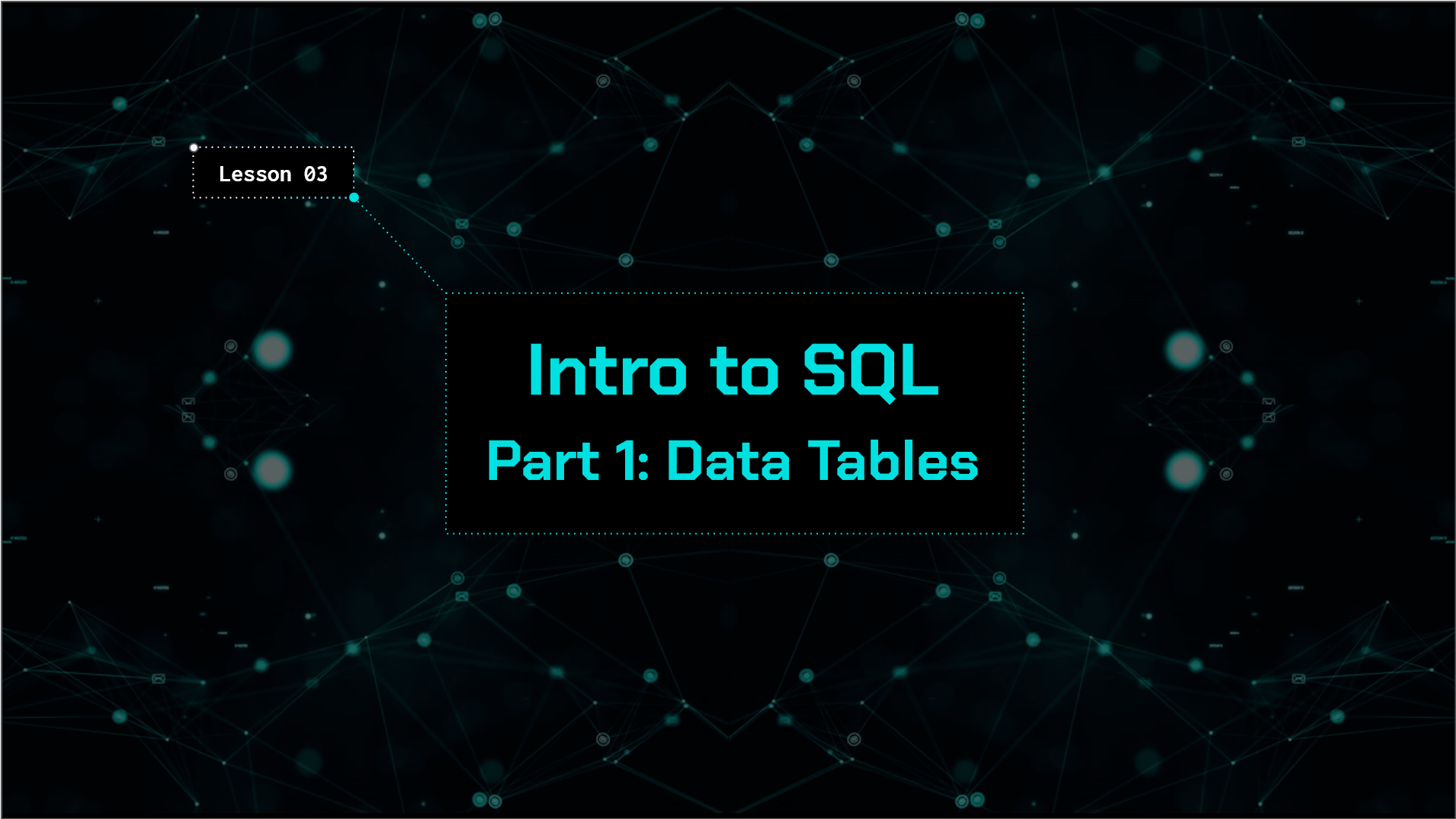 Intro to Databases, Class 3
