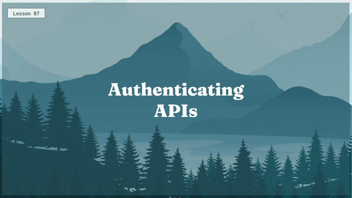 Application Programming Interfaces Lesson 7