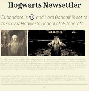 Malachi's newsletter project