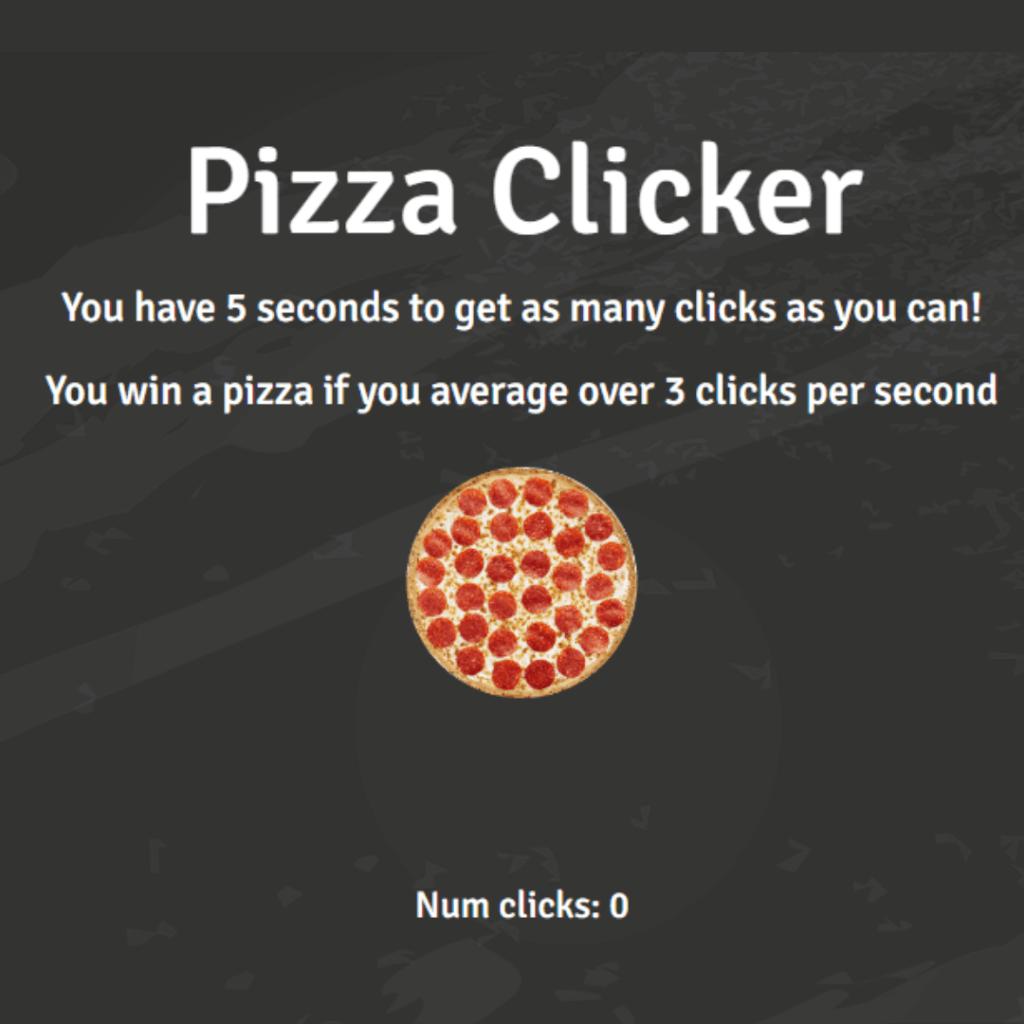 Pizza Clicker game
